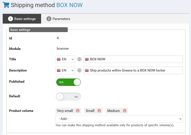 Product volume and shipping methods